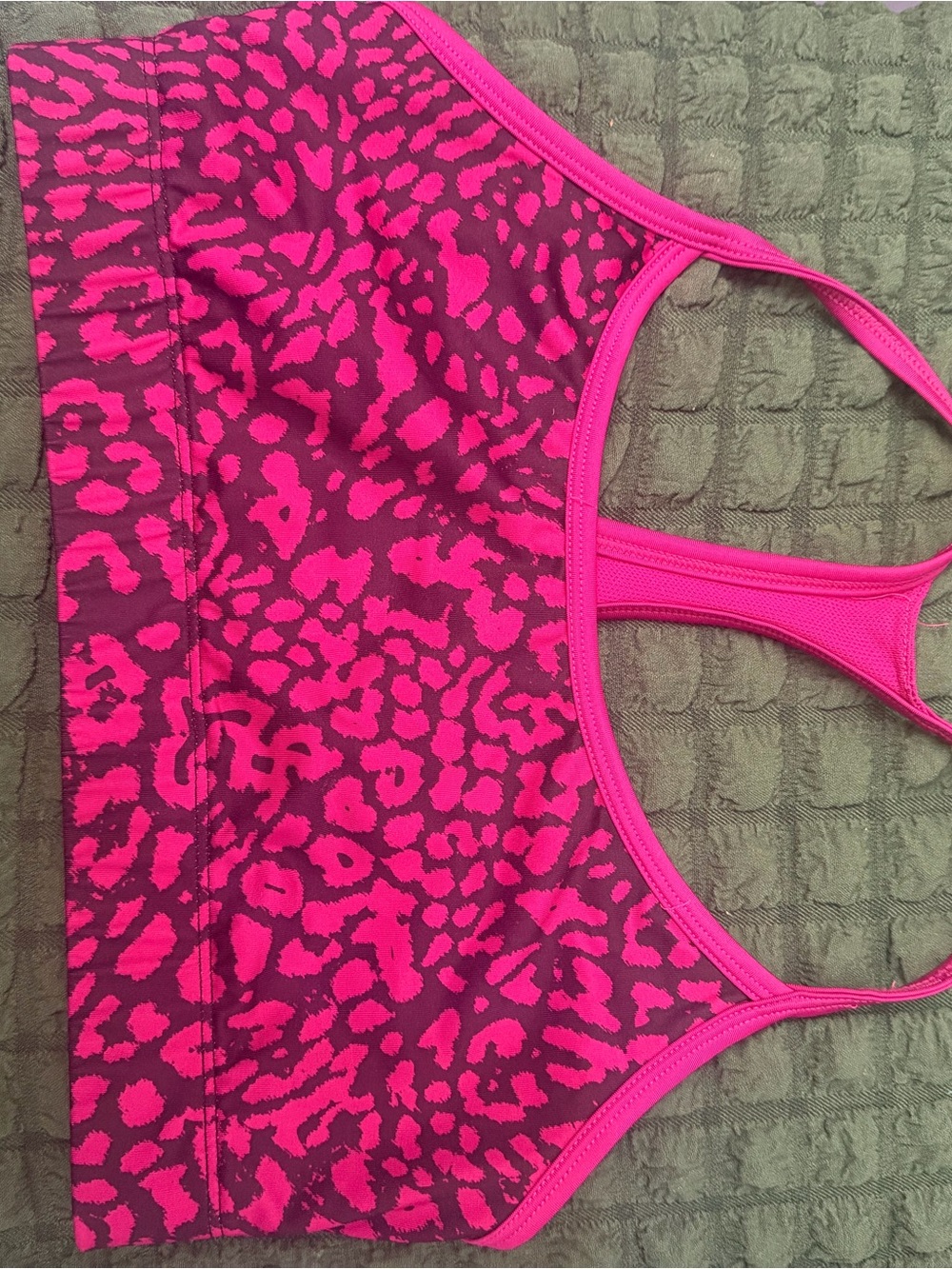 Champion Pink & Magenta Animal Print Racerback Sports Bra